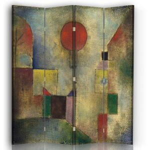 Legendarte Paravent cloison Ballon Rouge - Paul Klee 145x180cm (4 volets) Multicolore 145x170x2cm