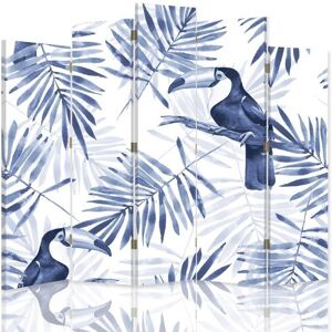 Legendarte Paravent - Cloison Birds Of Paradise cm 180x170 (5 volets) Bleu 180x170x2cm