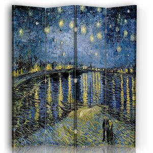 Legendarte Paravent Nuit Étoilee sur le Rhone - Van Gogh cm 145x170 (4 volets)