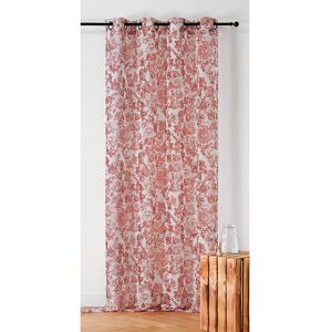 Linder Voilage imprime floral polyester cuivre 145x280 cm