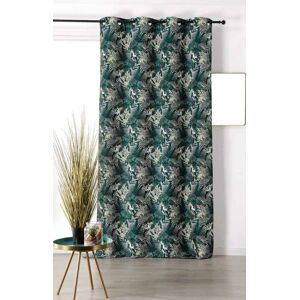 Linder Rideau ambiance tropicale motif toucan vert 135x255cm