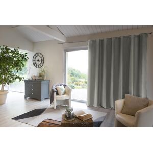 Housse De Reve Rideau occultant doublure polaire polyester gris 280x260 cm