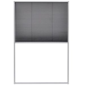 vidaXL Moustiquaire plissée pour fenêtre Aluminium 80 x 120 cm - Publicité