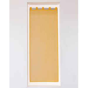 Blancheporte Vitrage droit fil satiné - Blancheporte Jaune Rideau : largeur 60 x hauteur 90cm