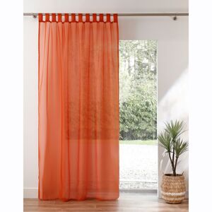 Panneau voile uni finition pattes - BlancheporteIdeal pour voir la vie en couleur, ce panneau en voile au tissage fin et soyeux joue avec la lumiere et est vraiment facile a vivre. Panneau : largeur 240 x hauteur 240cmOrange