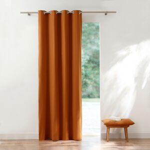 Blancheporte Rideau bachette uni tamisant oeillets - Colombine Marron Rideau : largeur 135 x hauteur 180cm