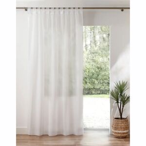 Panneau voile uni finition pattes - BlancheporteIdeal pour voir la vie en couleur, ce panneau en voile au tissage fin et soyeux joue avec la lumiere et est vraiment facile a vivre. Panneau : largeur 140 x hauteur 170cmBlanc