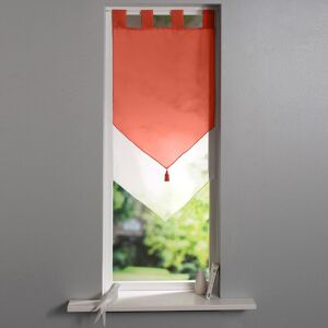 Vitrage voile double uni forme pointe finition pattes - BlancheporteCe vitrage habillera elegamment vos fenetres !Rideau : largeur 60 x hauteur 160cmOrange