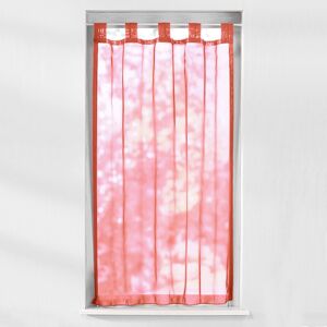 Vitrage droit voile uni finition pattes - BlancheporteUne lumiere adoucie et un interieur ravive avec ce voile vaporeux au tomber net ! A assortir au panneau pour un joli camaïeu.Rideau : largeur 90 x hauteur 120cmOrange