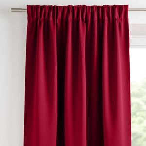 Blancheporte Rideau occultant uni satine finition galon fronceur - Colombine Rouge RIdeau occultant : largeur 135 x hauteur 180 cm