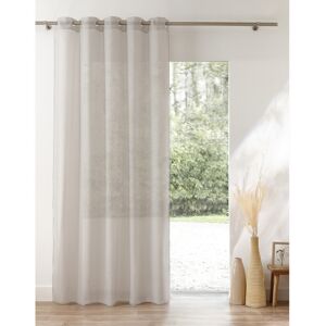 Panneau voile uni finition œillets - Blancheporte Gris Panneau : largeur 300 x hauteur 240cm