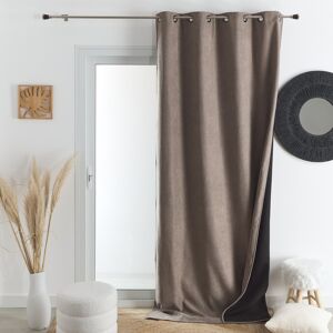 Blancheporte Rideau occultant et isolant finition oeillets - Blancheporte Beige Rideau : 140x260cm