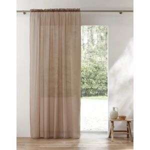 Blancheporte Panneau voile uni finition galon fronceur - Blancheporte Taupe Panneau : largeur 175 x hauteur 240cm