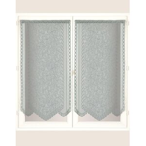 Vitrages pointe Volutes - paire - Blancheporte Vert Rideau : largeur 60 x hauteur 120cm