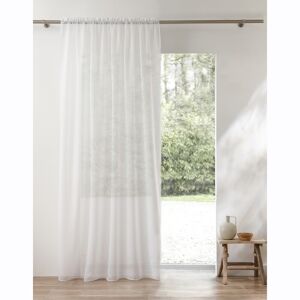 Blancheporte Panneau voile uni finition galon fronceur - Blancheporte Blanc Panneau : largeur 175 x hauteur 240cm