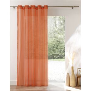 Panneau voile uni finition ?illets - BlancheporteUn panneau en voile unicolore au tissage fin et soyeux, qui sait jouer avec la lumiere pour donner une jolie ambiance a votre interieur !Panneau : largeur 240 x hauteur 240cmOrange