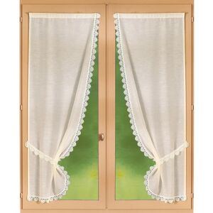 Rideau macrame finition passe-tringle embrasse assortie - la paire - Rideau : Largeur 90 X Hauteur 120cm - Beige - ColombineCharme intemporel de rideaux en macrame Colombine® pour habiller vos fenetres en beaute...Rideau : largeur 90 x hauteur 120cmBeige