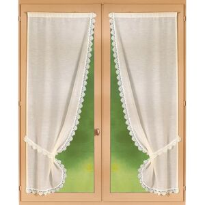 Colombine Rideau macramé finition passe-tringle embrasse assortie - la paire - Rideau : Largeur 90 X Hauteur 220cm - Beige - ColombineCharme intemporel de rideaux en macramé Colombine® pour habiller vos fenêtres en beauté...Rideau : largeur 90 x hauteur 2