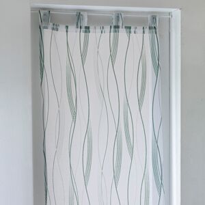 Vitrage voile imprime vagues finition pattes - BlancheporteUne lumiere adoucie et un interieur ravive avec ce vitrage en voile imprime vagues decline dans 3 coloris et 6 tailles au choix ! A assortir au panneau pour un joli camaïeu.Rideau : largeur 45 x h