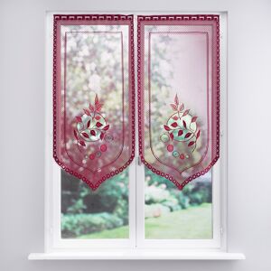 Vitrage Feuillages - paire - BlancheporteCharmant spectacle pittoresque motif feuillage avec ce joli vitrage pour egayer vos fenetres. Voile ajoure disponible en plusieurs coloris pour une ambiance tamisee !Paire de rideaux : largeur 60 x hauteur 120cmVio