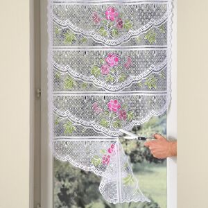 Blancheporte Brise-bise modulable motif roses - Blancheporte Rose Métrage en 60cm