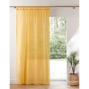 Panneau voile uni finition pattes - BlancheporteIdeal pour voir la vie en couleur, ce panneau en voile au tissage fin et soyeux joue avec la lumiere et est vraiment facile a vivre. Panneau : largeur 240 x hauteur 240cmJaune