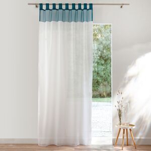 Panneau rideau voile bicolore - BlancheporteIdeal pour voir la vie en couleur, ce panneau bicolore en voile joue avec la lumiere et s'accorde parfaitement au vitrage assorti !Panneau : largeur 140 x hauteur 180cmBleu