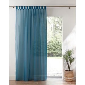 Panneau voile uni finition pattes - Blancheporte Bleu Panneau : largeur 300 x hauteur 240cm