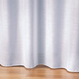 Blancheporte Panneau lin polyester base plombée finition galon fronceur - Colombine Blanc Panneau : largeur 420 x hauteur 240cm