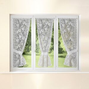 Blancheporte Rideau guipure - triptyque - Blancheporte Blanc Rideau : largeur 90 x hauteur 220cm