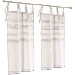 Lot de 2 brise-bise Aibre, blanc (45 x 70cm)