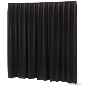Sonstige Wentex P&D; Curtain - Dimout, 260 gram/m² Plissé, 300 (L) x 300 (H) cm, 260 g / m², noir - Tissus et filets