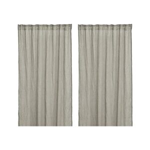 Rideaux Mirja 130x275 cm Lot de 2 Gris