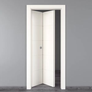 COOPLEGNO Porta pieghevole a libro simmetrica Prado bianco L 80 x H 210 cm sinistra