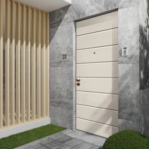 Master Porta blindata  White avorio/avorio L 80 x H 210 cm apertura destra