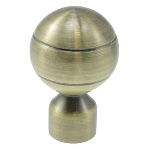 Leroy Merlin Finale per bastone Stelvio sfera in alluminio anticato bronzo Ø 16 mm, 2 pezzi