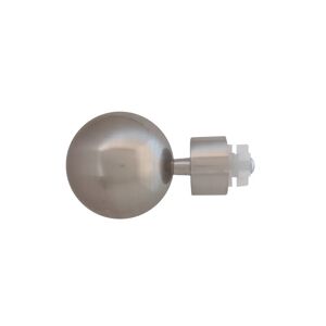Inspire Finale per bastone Glam EASY FIX sfera in alluminio spazzolato cromo Ø 20 mm , 2 pezzi