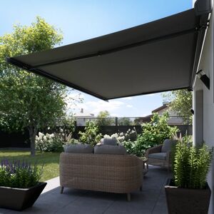 NATERIAL Tenda da sole a bracci estensibili, motorizzato  mod. Zefir, L 3.95 x 3 m grigio