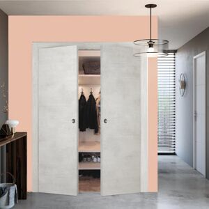 Leroy Merlin Porta per armadio Beton grigio L 140 x H 210 cm