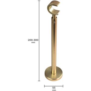 Inspire Supporto singolo aperto Ø20mm Manhattan in alluminio oro satinato 9cm