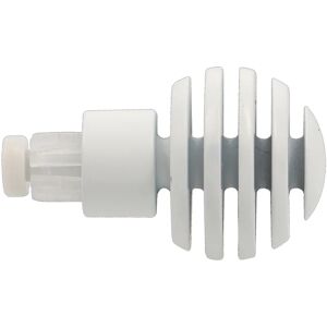 MOBOIS Finale per bastone Modern Design sfera verniciato bianco Ø 20 mm, 2 pezzi