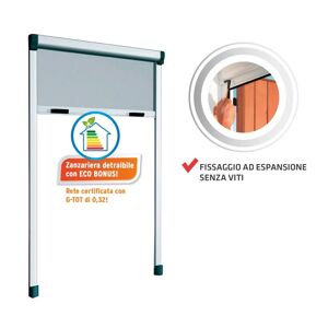 Medal Zanzariera avvolgibile  Bazar SunScreen per finestra L 120 x H 170 cm bianco