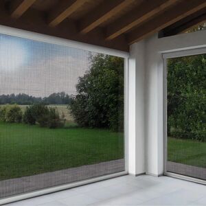 Leroy Merlin Zanzariera avvolgibile Maxyma con rete Sun Screen per terrazza L 100 x H 170 cm bianco