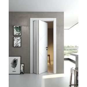 Leroy Merlin Porta pieghevole a libro asimmetrica Venezia bianco L 70 x H 210 cm sinistra