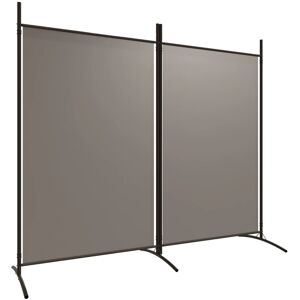 vidaXL Divisorio a 2 Pannelli Antracite 175x180 cm Tessuto