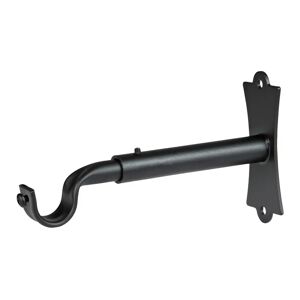 Tecnomat SUPPORTO PARETE ESTENSIBILE 14-20 cm COLOR NERO 1 PEZZO PER BASTONE FERRO Ø 20 mm