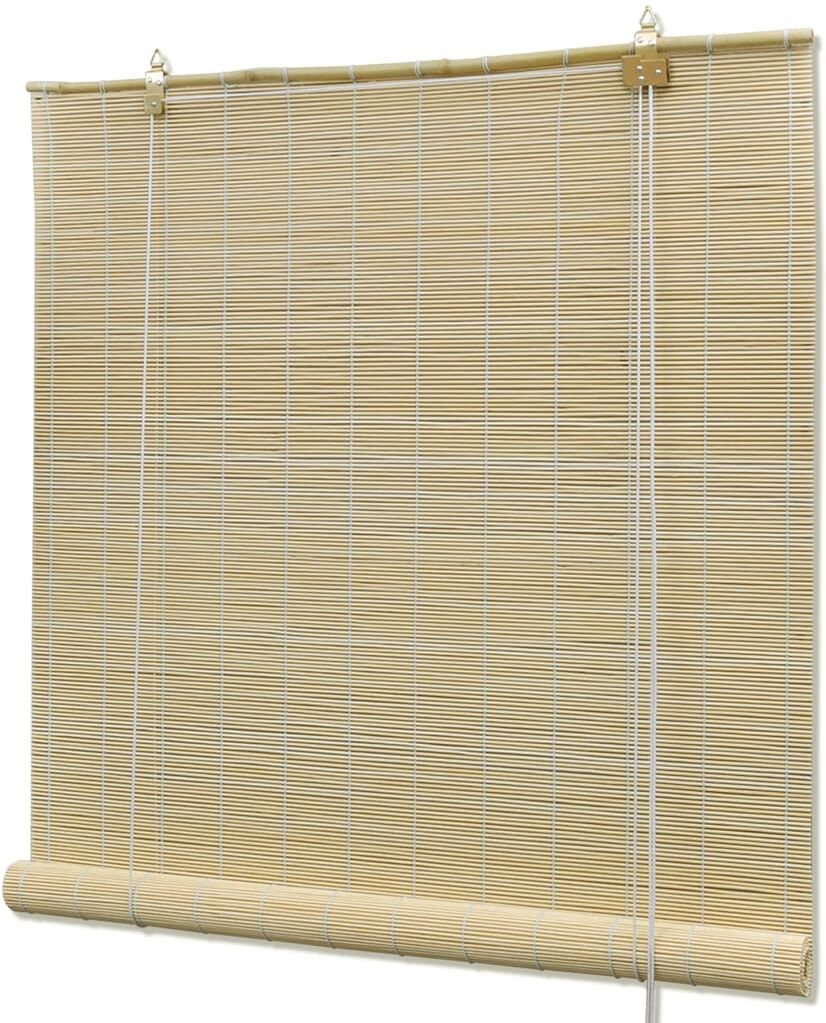 vidaXL Tende a Rullo in Bambù Naturale 120x220 cm