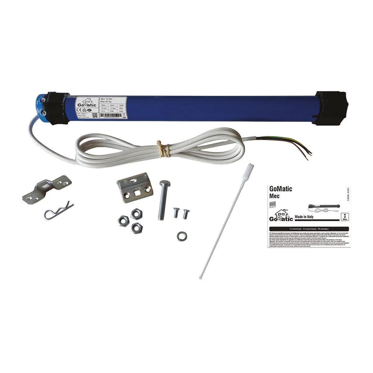 GO_MATIC Motore Tubolare Kit Tapparella Potenza 15 Nm 17 Giri/min Capacita' Di Carico 30 Kg