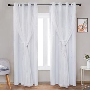 Cortinas opacas beige de 84 pulgadas de largo (2 paneles, 52 x 84 pulgadas)