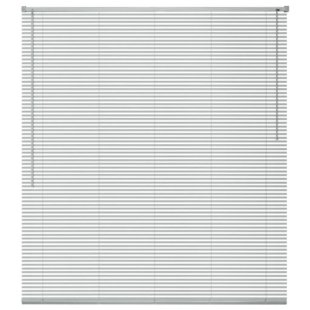 vidaXL Zonwering aluminium 140x160 cm zilverkleurig